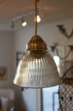 Glaslampe med rillet glas fra Ib Laursen